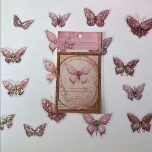 🦋Holographic🌈 Purple-pink Butterfly Stickers